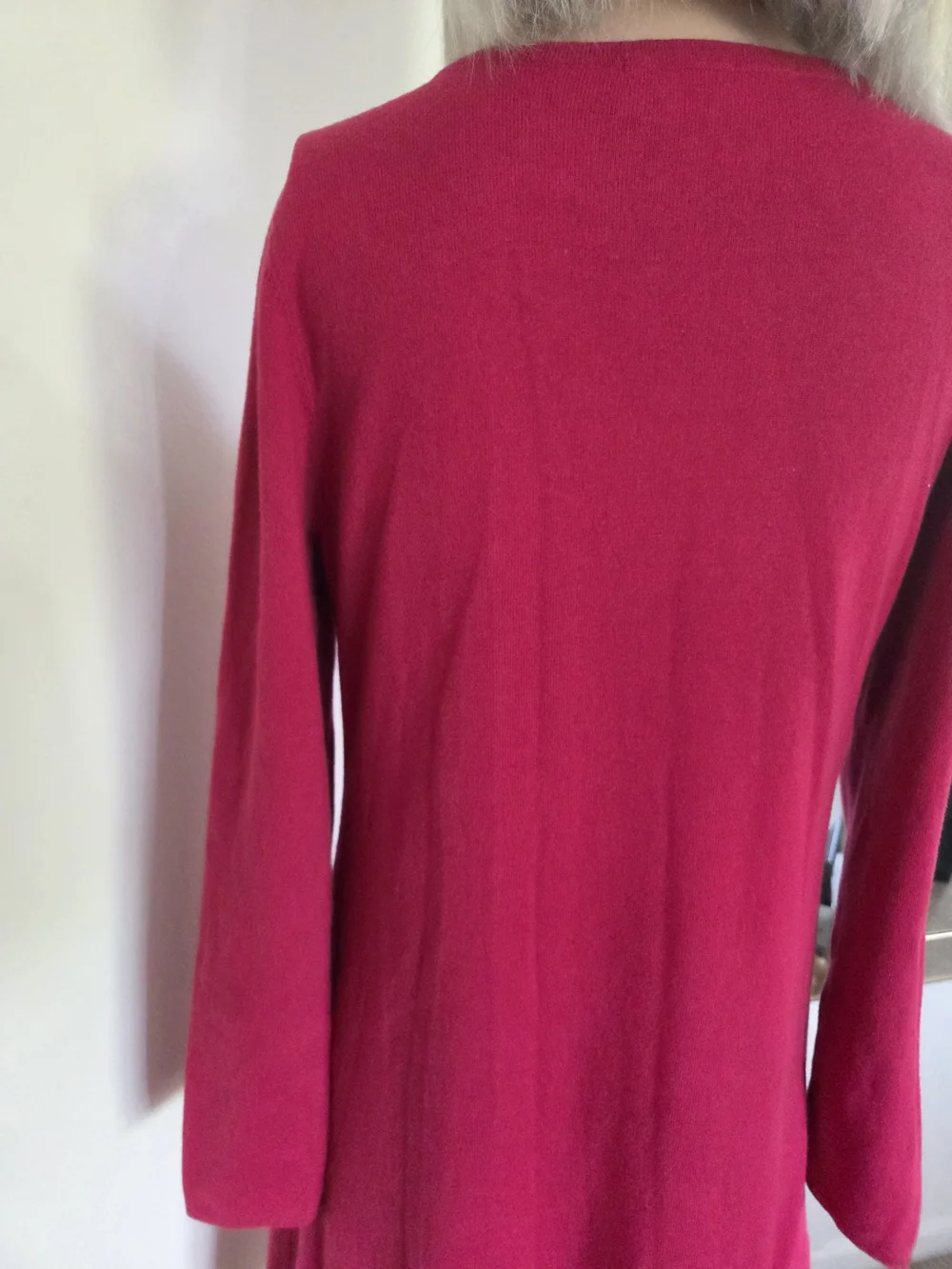 Michael Kors Womens Fuchsia Sweater Dress with MK Logo Key Hole Size Medium
